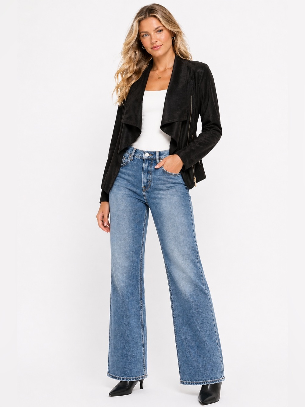 Express Jeans Size 9/10 Long Straight 5 Button Closure Classic Blue Womens Jeans